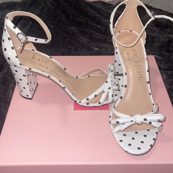 Brand new Kate spade heeled sandals polka dot Heels Girly shoes Kate spade heels
